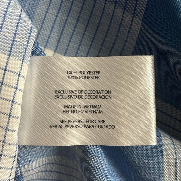 Orvis Men’s Blue & White Plaid Button Down short sleeve Shirt- XL - Picture 12 of 14